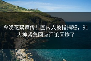 今晚花絮疯传！圈内人被指揭秘，91大神紧急回应评论区炸了