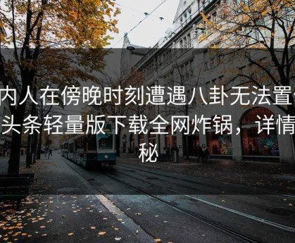 圈内人在傍晚时刻遭遇八卦无法置信，汤头条轻量版下载全网炸锅，详情揭秘