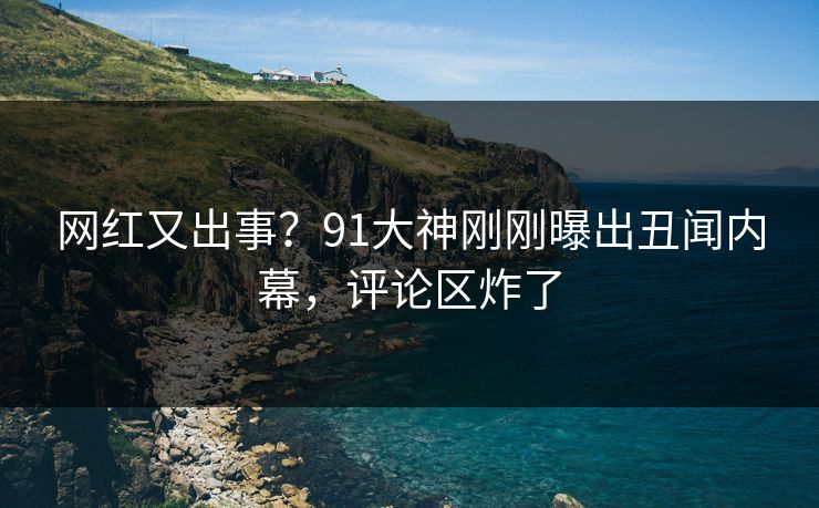 网红又出事？91大神刚刚曝出丑闻内幕，评论区炸了