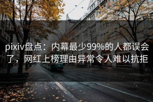 pixiv盘点：内幕最少99%的人都误会了，网红上榜理由异常令人难以抗拒