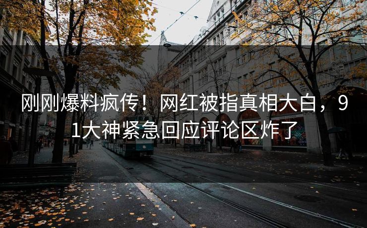 刚刚爆料疯传！网红被指真相大白，91大神紧急回应评论区炸了
